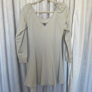 Stone long sleeve a line dress